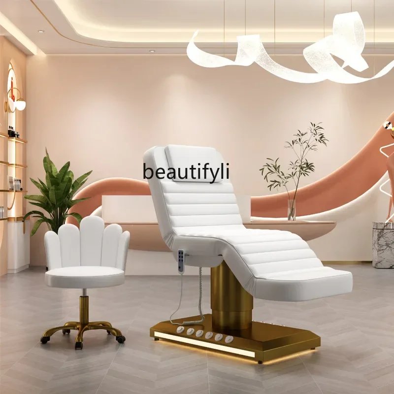 

smt03 ss new styelGolden Электрическая косметическая кровать Салон красоты Специальный спа-массаж Медицинская красота Медицинская кровать Кровать для кормления лица