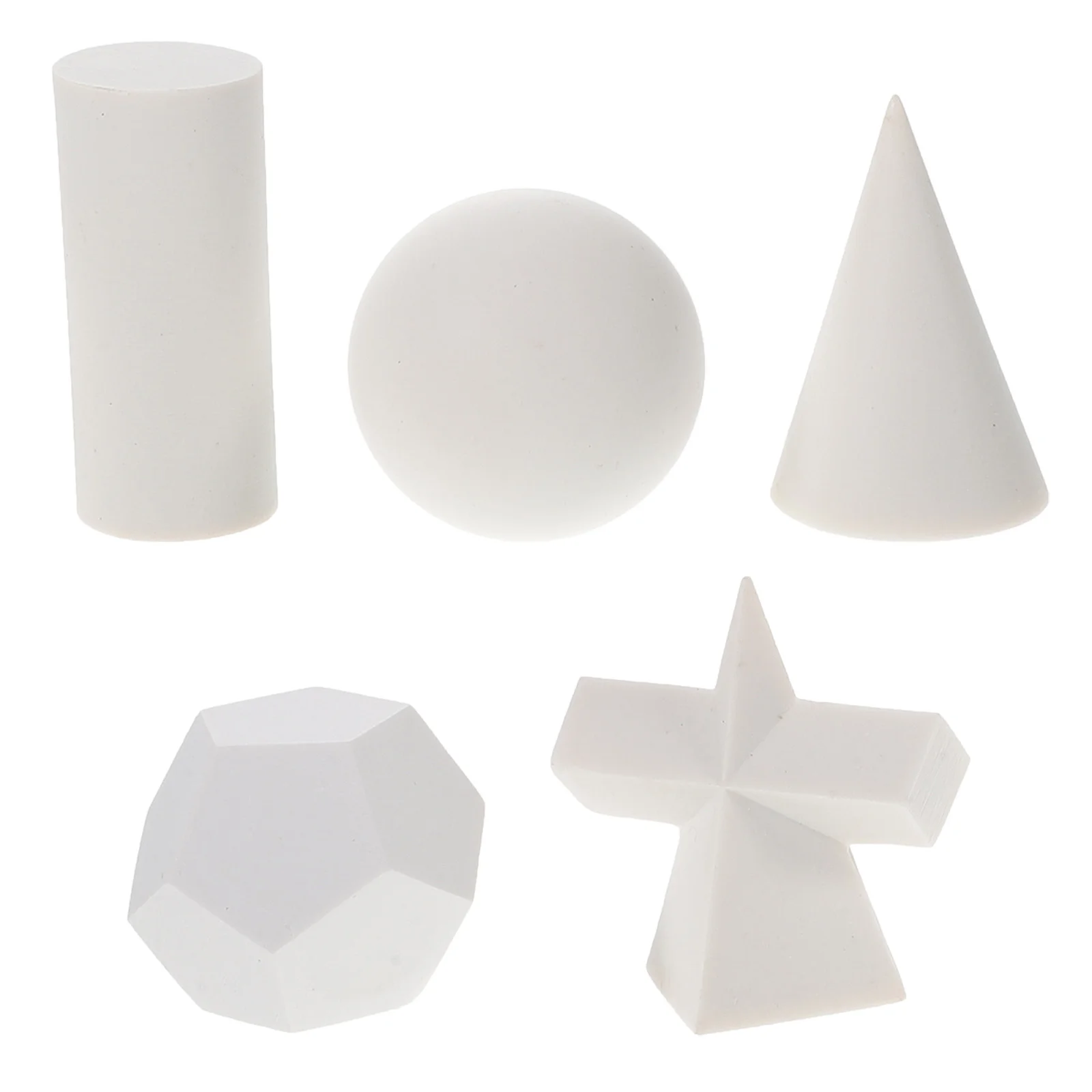 5pcs Reusable Geometric Model Various Shape Geometry Prop Resin Geometry Mold for Drawing Practice gypsum geometry