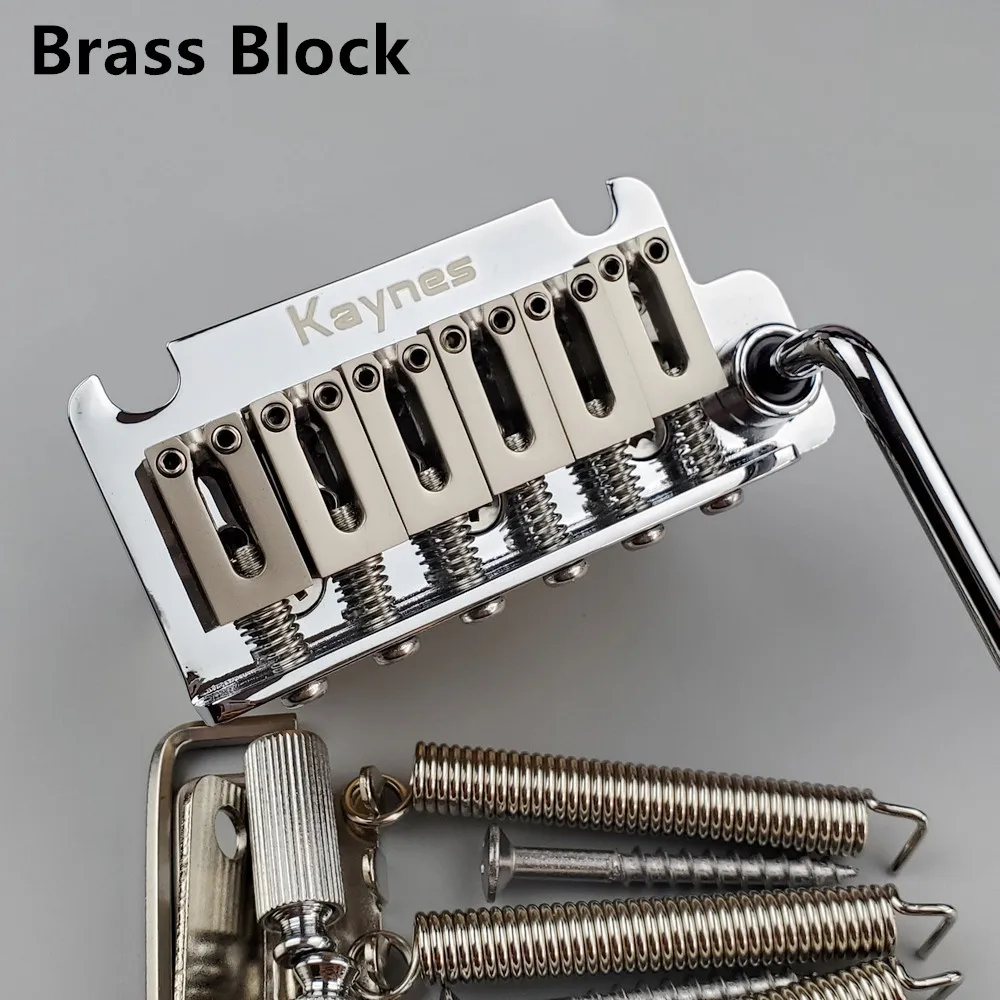 

KAYNES 2 post point Electric Guitar Tremolo System Bridge With Brass Block for ST and suhr guitar Chrome Silver Black Gold KY06