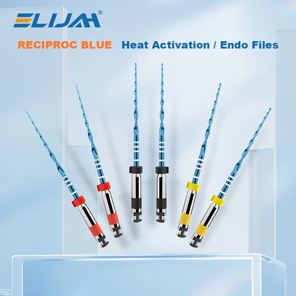 

ELIJAH 6Pcs/Box 21/25/31mm Dental Reciprocating Blue Endodontic Files R25/40/50 Only One Engine Use Niti Rotary Root Canal Files