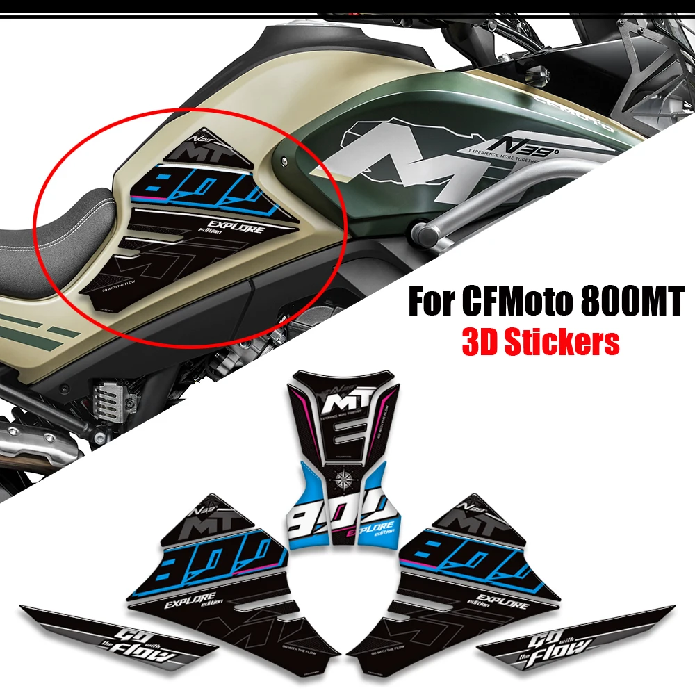 

For CFMoto 800MT 800 MT Sport Explore Touring Adventure Protector Tank Pad Grips Kit Knee Fairing Fender Stickers Decals