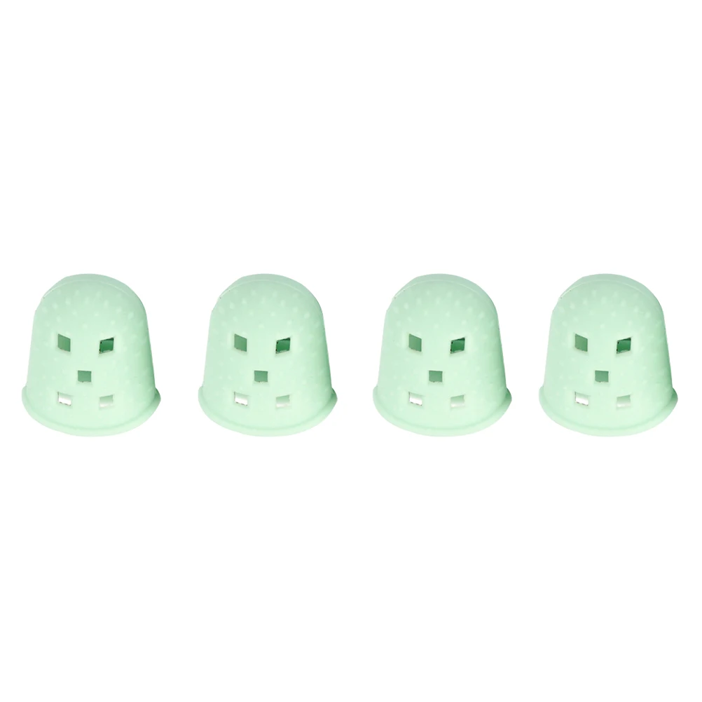 

4 pcs Silicone Finger Guards Covers Pearlescent Caps Fingertip Protectors Reusable String Instrument