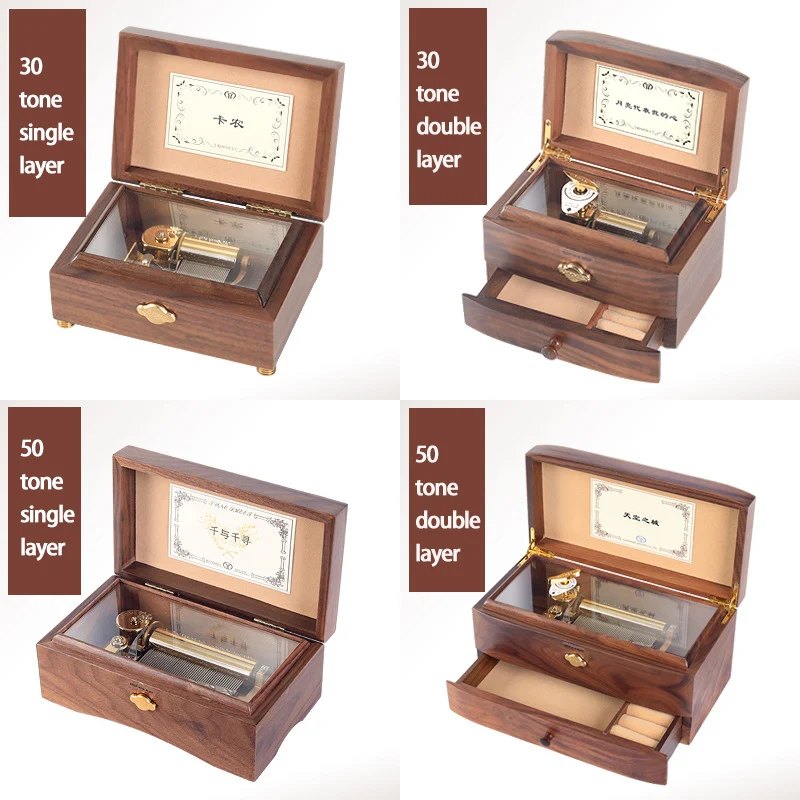 

Beadsnice Leimans RHYMES Custom Song Engraved Wooden 30 50 Octave Box Creative 78 Music Box Development Music Jewelry Box