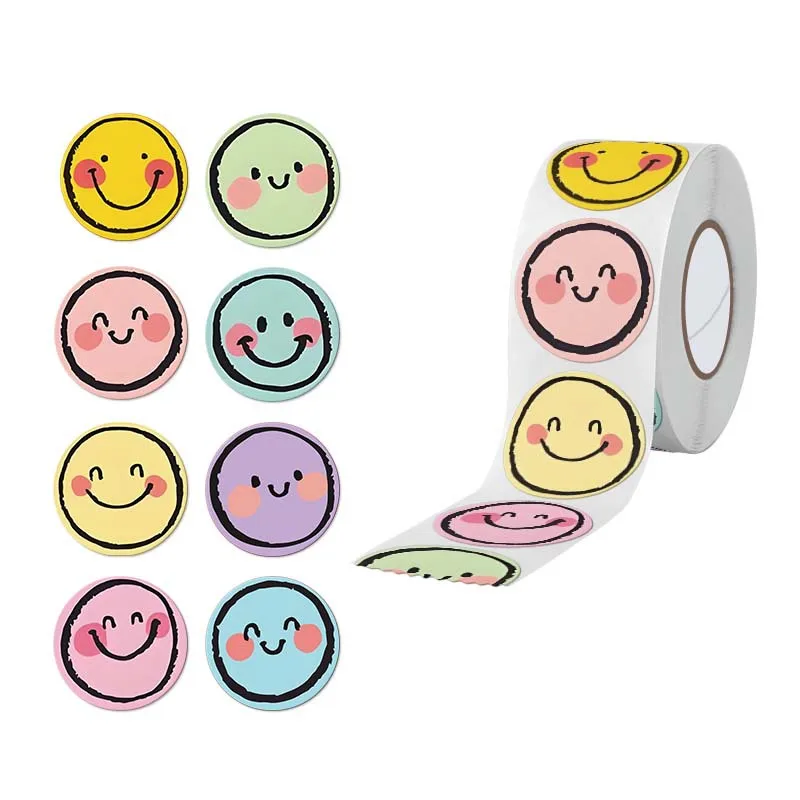 100-500Pcs Cute Kids Reward Stickers Self-Adhesive Thank You Sealing Labels Teacher Classroom Stationery DIY Gift Packaging Game Tags