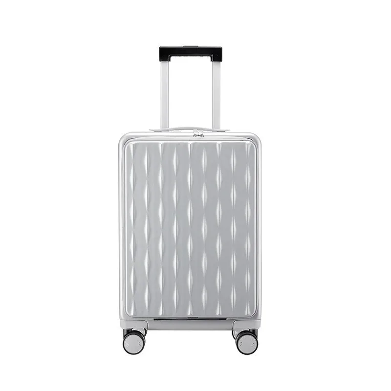 New Aluminum Frame Luggage 18 20Female Student Trolley Case Boarding Bag Male Business Password Front Fastening Suitcase