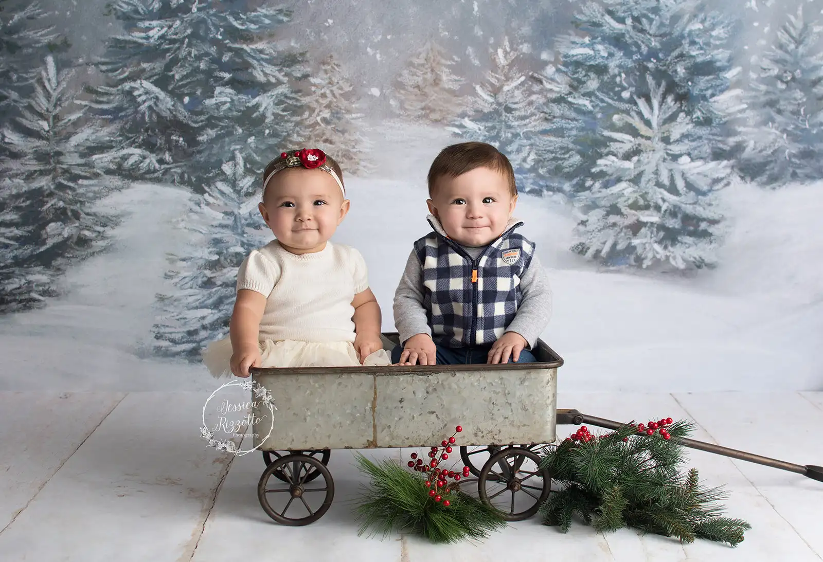 Snowfall Forest Backdrops Kids Baby Christmas Photocall Child Family Photo Xmas Snowflake Trees Backgrounds