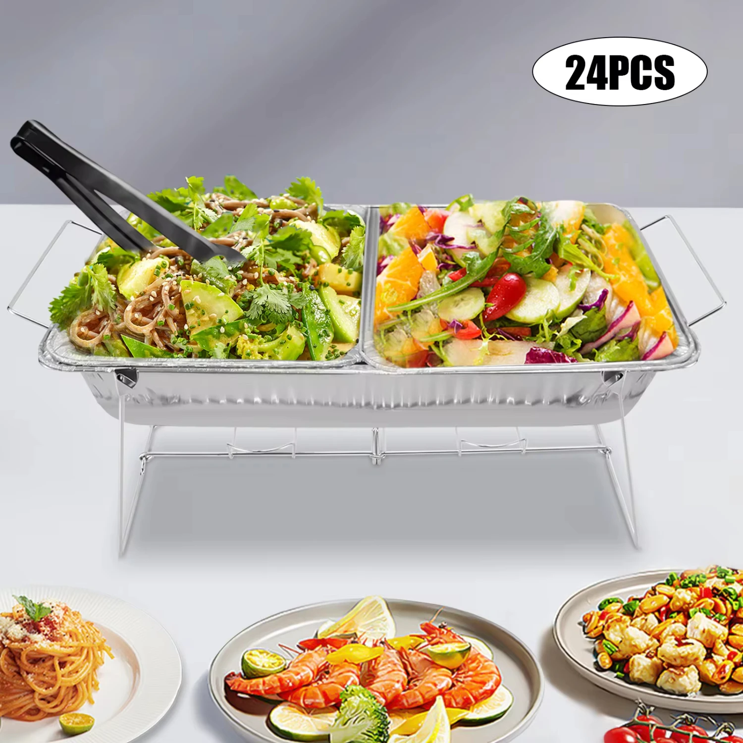 24 Pcs* Chafing Wire Racks Buffet Stand Full Size Chafing Food Warmer Dish Stand