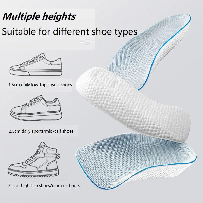 Height-Increasing Insoles with Arch Support