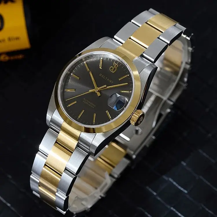 Baltany Men Automatic Watch 36mm Mechanical Wristwatch Sapphire Diver 10ATM Waterproof C3 Luminous NH35