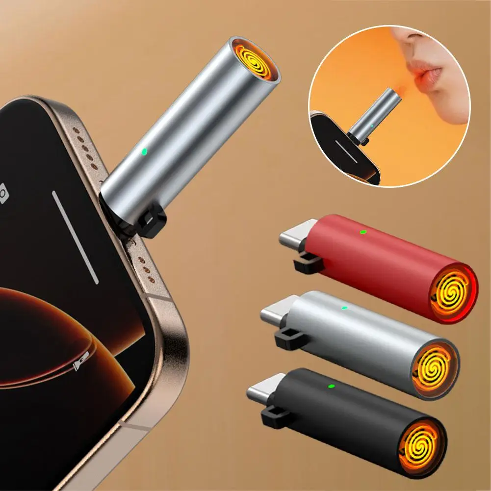 Mini USB Cigarette Lighter For Air Travel Outdoor No Flame Compactly TYPE-C Male Lighter Electric For Easy Carrying And Sto C1K5