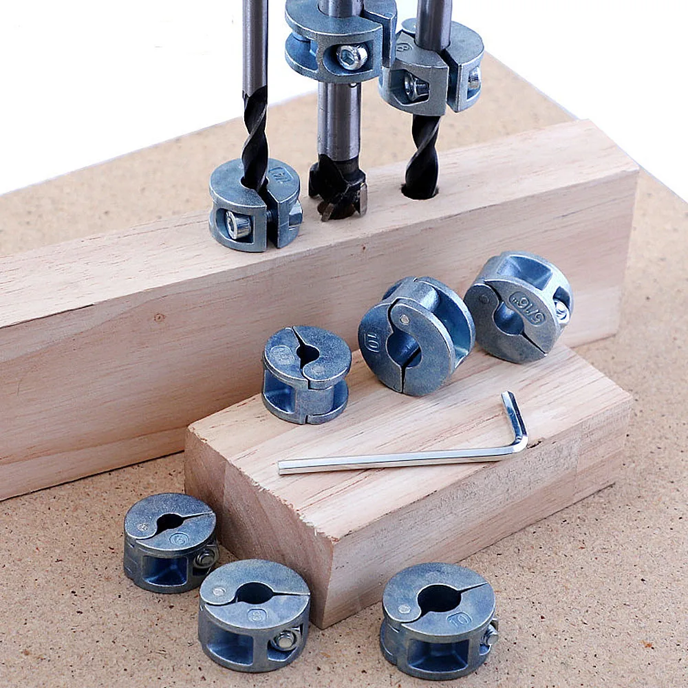 Woodworking drilling depth limiter is suitable for drill bits with diameters ranging from 5-11mm and different styles