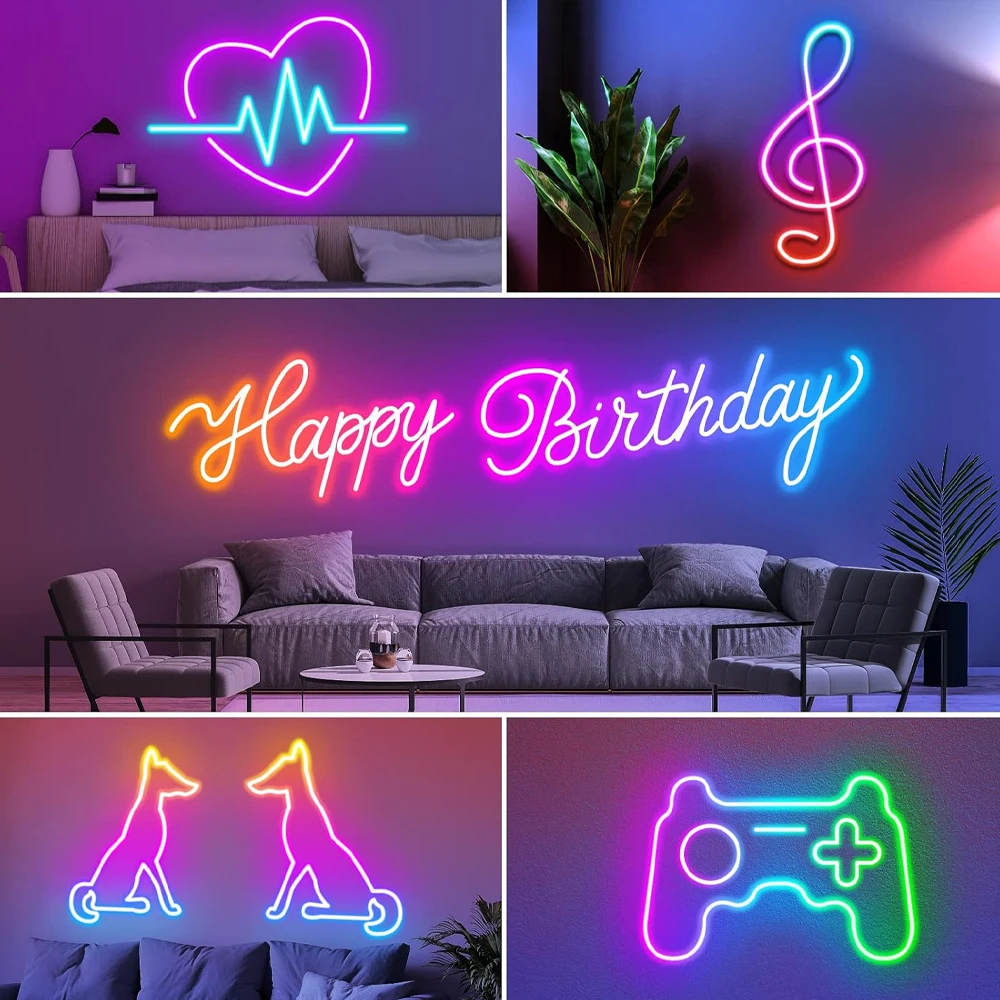 Tuya WiFi NEON RGBIC LED Strip 12V 5m 10M Music Sync Dream Color DIY Addressable Light Waterproof RF Remote fr Alexa Google Home