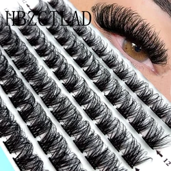 New 5D Fluffy Single Cluster False Lashes Premade Volume Fans Individual Eyelash Segmented Natural Fake Lashes For Eye Extension