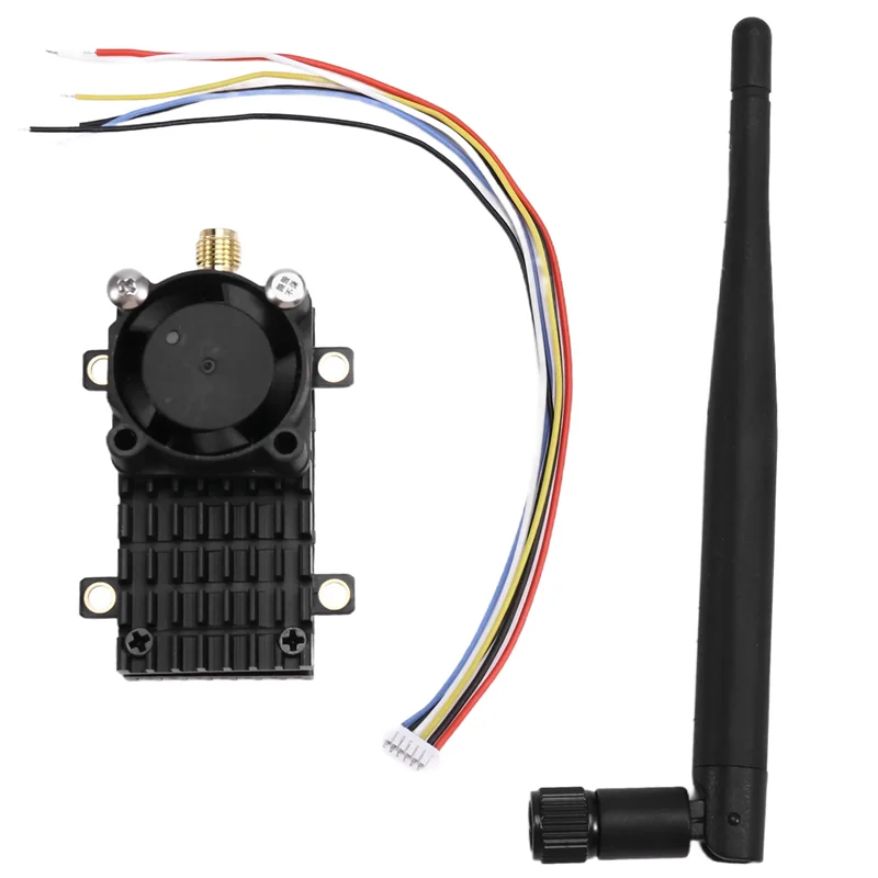

5.8Ghz 2W VTX 64CH FPV Video Transmitter Built-In Cooling Fan 7-36V For FPV Long Range Racing Drone RC Part-Y41A