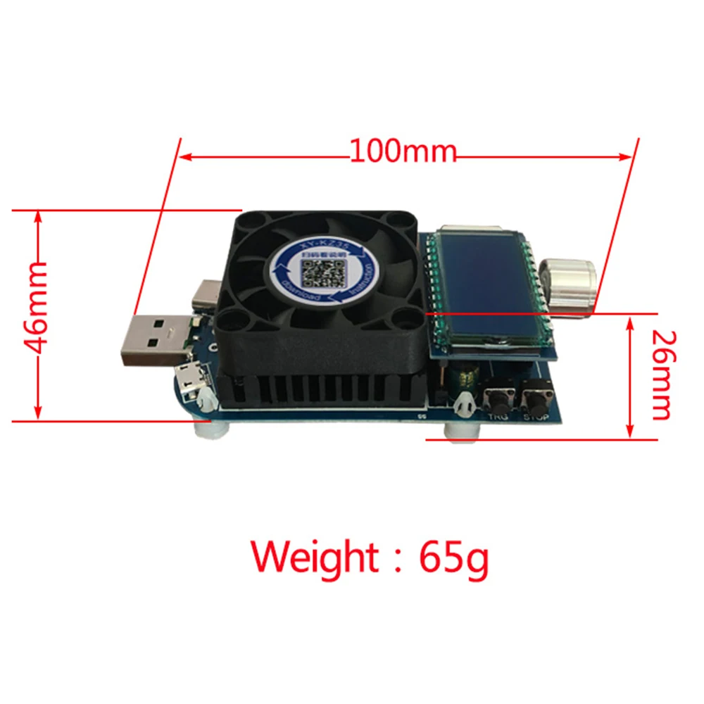 Moniteur de capacité de décharge électronique à courant constant, testeur de batterie, charge USB de type C, QC2.0, 3.0, ADavid, FCP, KZ25, 25W, KZ35, 35W