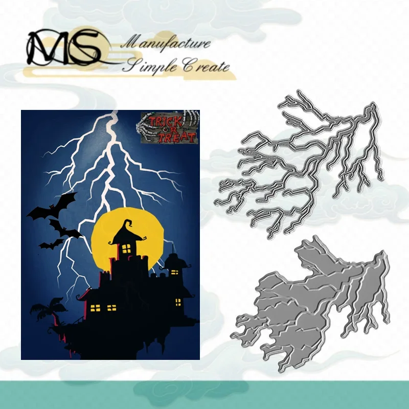 Sun Hot Foil Plate Lightning Moon Birthday Star Cosmic Background Frames Card Craft Metal Cutting Dies Scrapbooking No Embossing