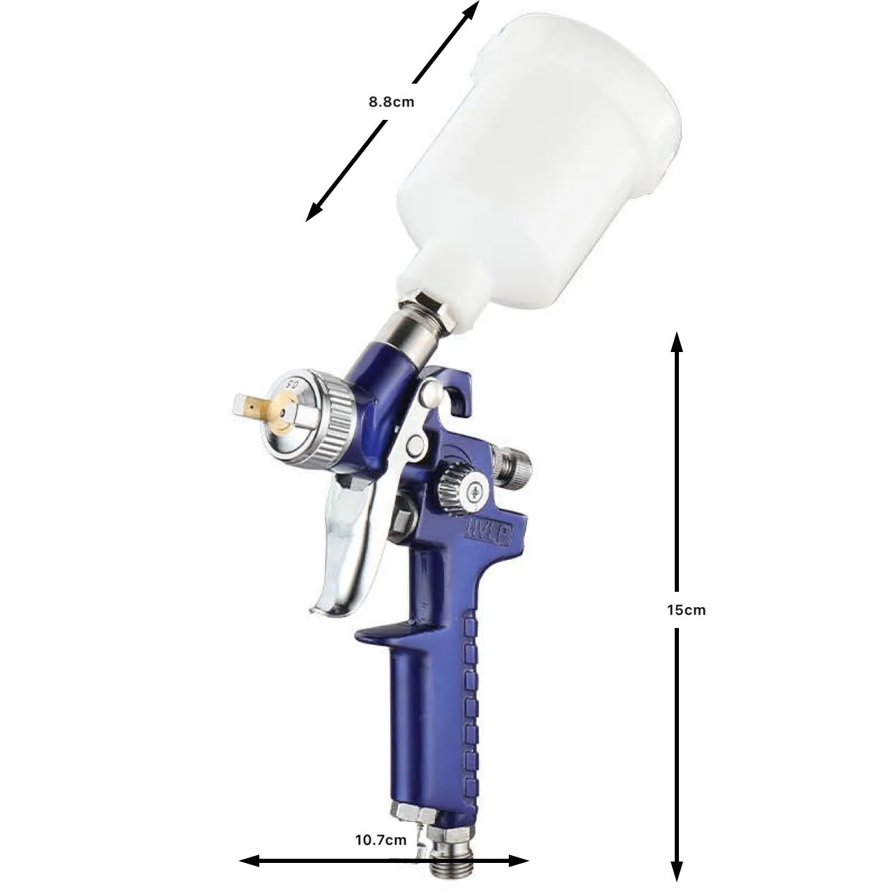 H2000 Hvlp Mini Spray Gun Suitable for Professional Application 125Cc Nozzle 1.0mm Excellent Quality, Stainless Steel Needle and