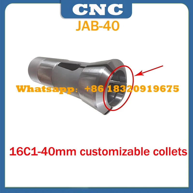 CNC speed Rotary air pressure JAB-40 hollow chuck inside the outer clip collet clip pneumatic chuck collet chuck