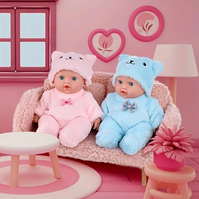 

Baby Dolls Realistic Cute Soft Cloth Body Real Life Baby Twin Dolls with Plush Bear Outfit Birthday Gift for Girl Pretend Play