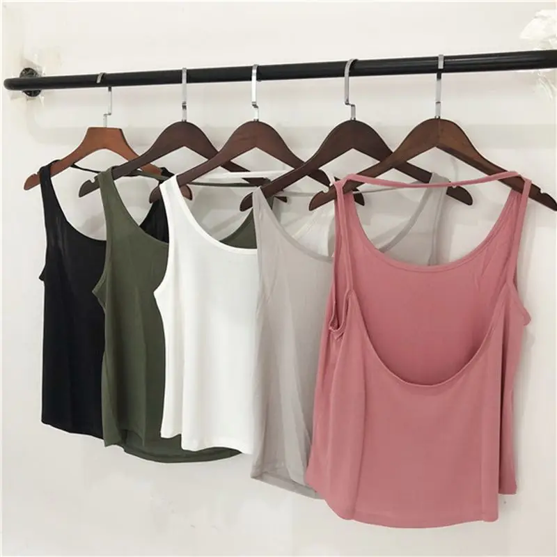 Women's Yoga Top Cover up Vest Loose Strap U-Back   Color Fitness Running Sportswear Pure Color Backless Vest