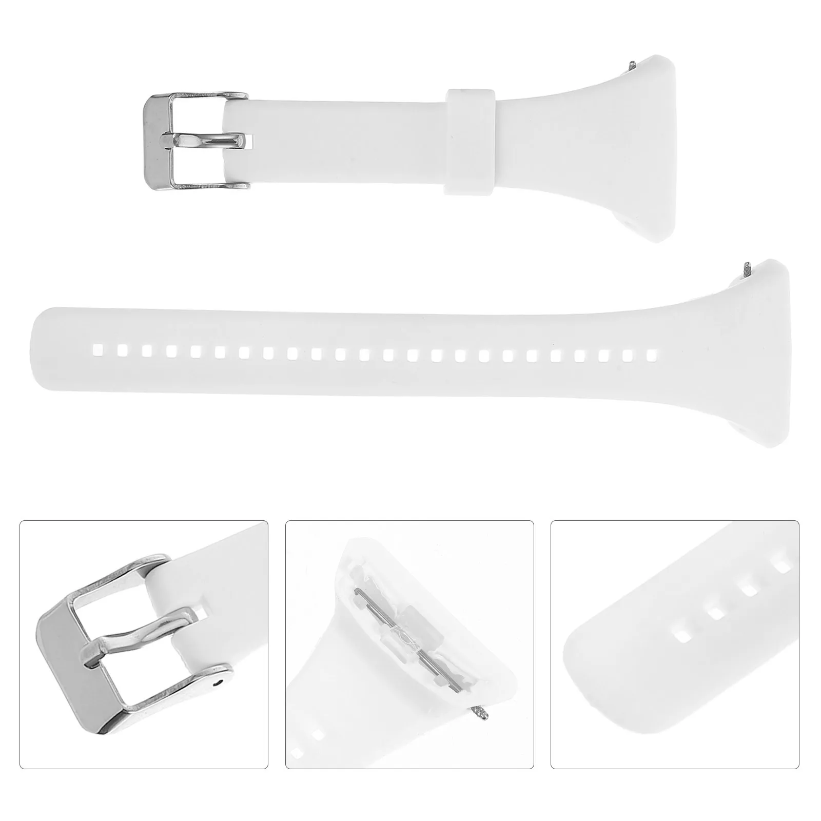 

Replacement Watch Strap Plastic Band White for Ft4 Ft7 Durable Comfortable Skin Friendly Wristband Plastic Watchband
