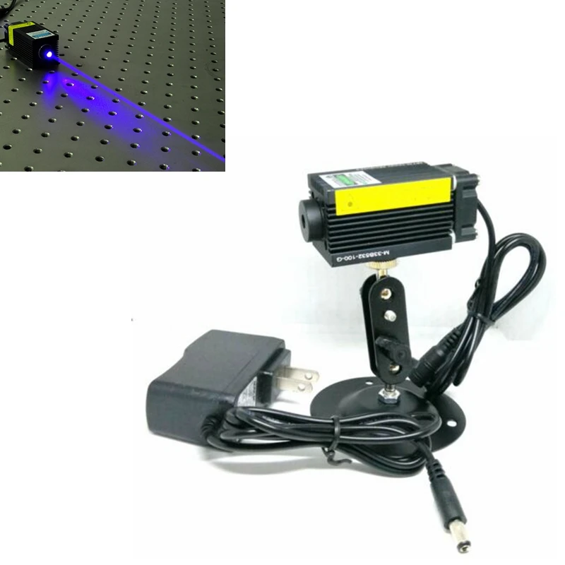 

High Power Focusable 450nm 1W/1.6W/2.5W/4W Blue Laser Engraving Module With 12V Adapter & Locator Holder