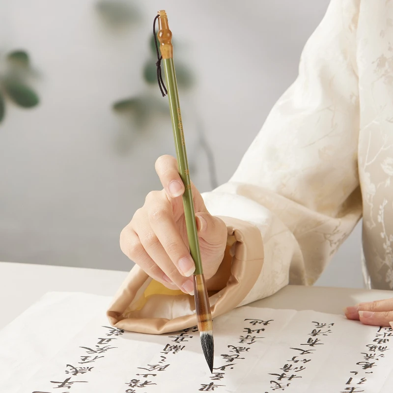 Wolf Sheep Mixed Hair Calligraphy Brush for Beginner Practice Kaishu Lishu Xingshu Painting Use Home School Art Ink Chinese
