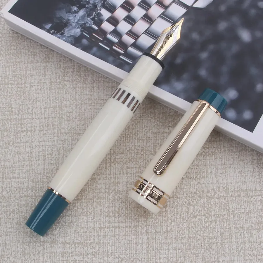 

For Yongsheng Piston! Limited Classic Resin Fountain Pen No.8 Iraurita Nib Writing Ink Pen Stationery School Business Gift