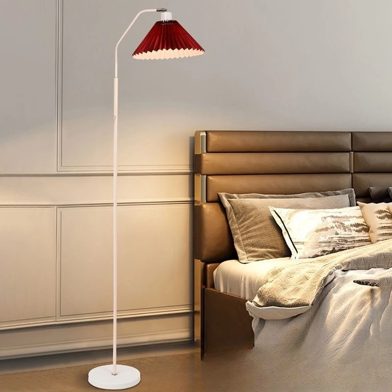 Danish Pleated Floor Lamp Upright Sofa Bedside Bedroom Hotel Villa Show Flat Simplicity and Individuality Home Furnishings Light
