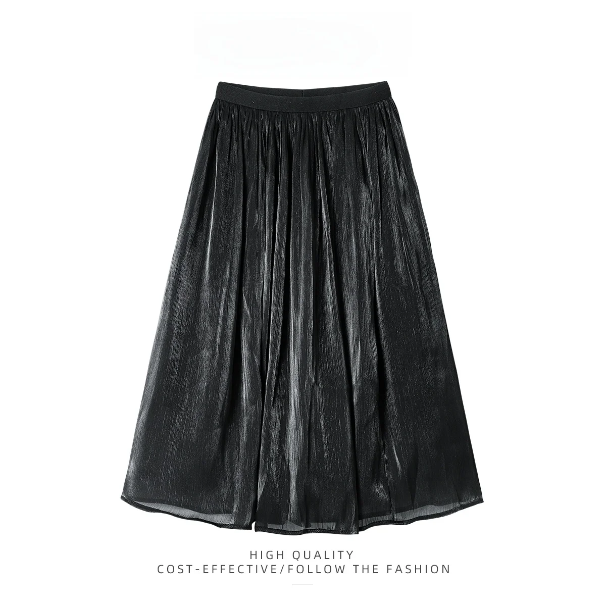 PAIXIANG Bla iny Me f jupe mi-longue femme jupe d'été taille haute Dra ature Net jupe a-ligne jupe