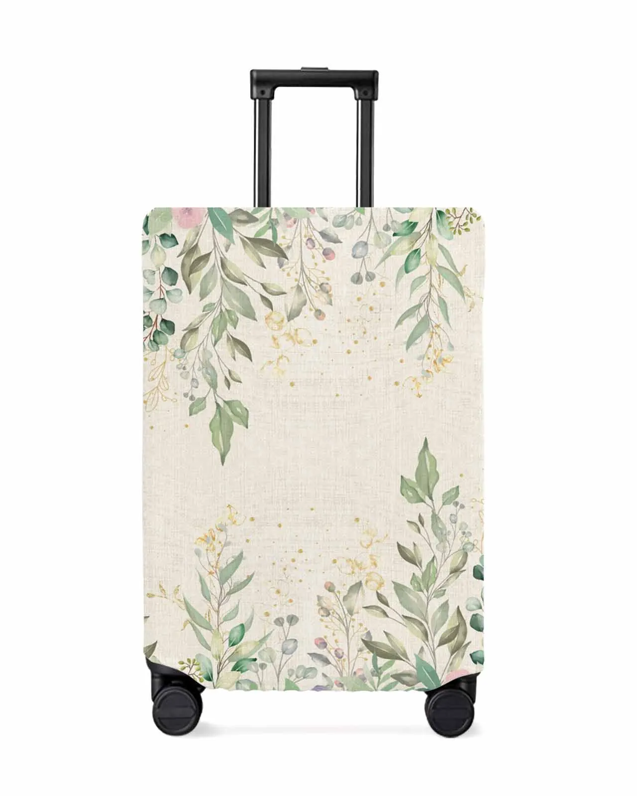 Eucalyptus Leaf Flower Stretch Suitcase Protector Baggage Dust Case Cover For 18-32 Inch Travel