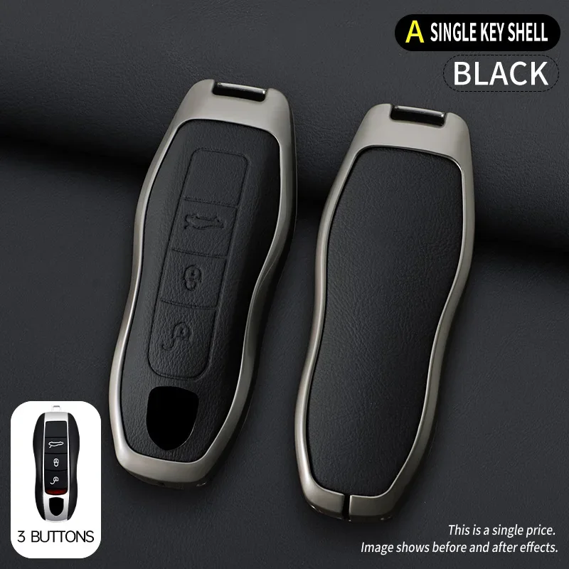 Coque de protection intelligente pour clé à distance, housse de clé de voiture pour Porsche Panamera, Macan, broderie, enne, Cayman, Boxster, 911, 9ya, 971