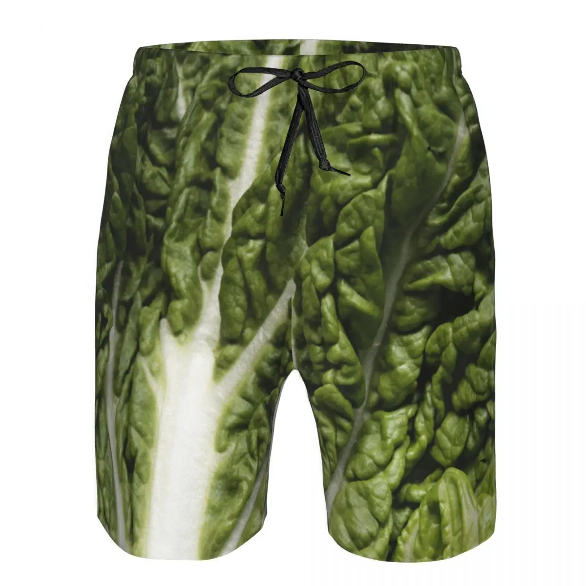 

Men's Swim Shorts Summer Swimming Trunks Beach Surf Board Male Clothing Pants Leaf Fresh Salad