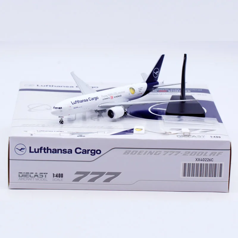 XX40226C Alloy Collectible Plane Gift JC Wings 1:400 Lufthansa Cargo 'Interactive Series' Boeing B777F Diecast Jet Model D-ALFG