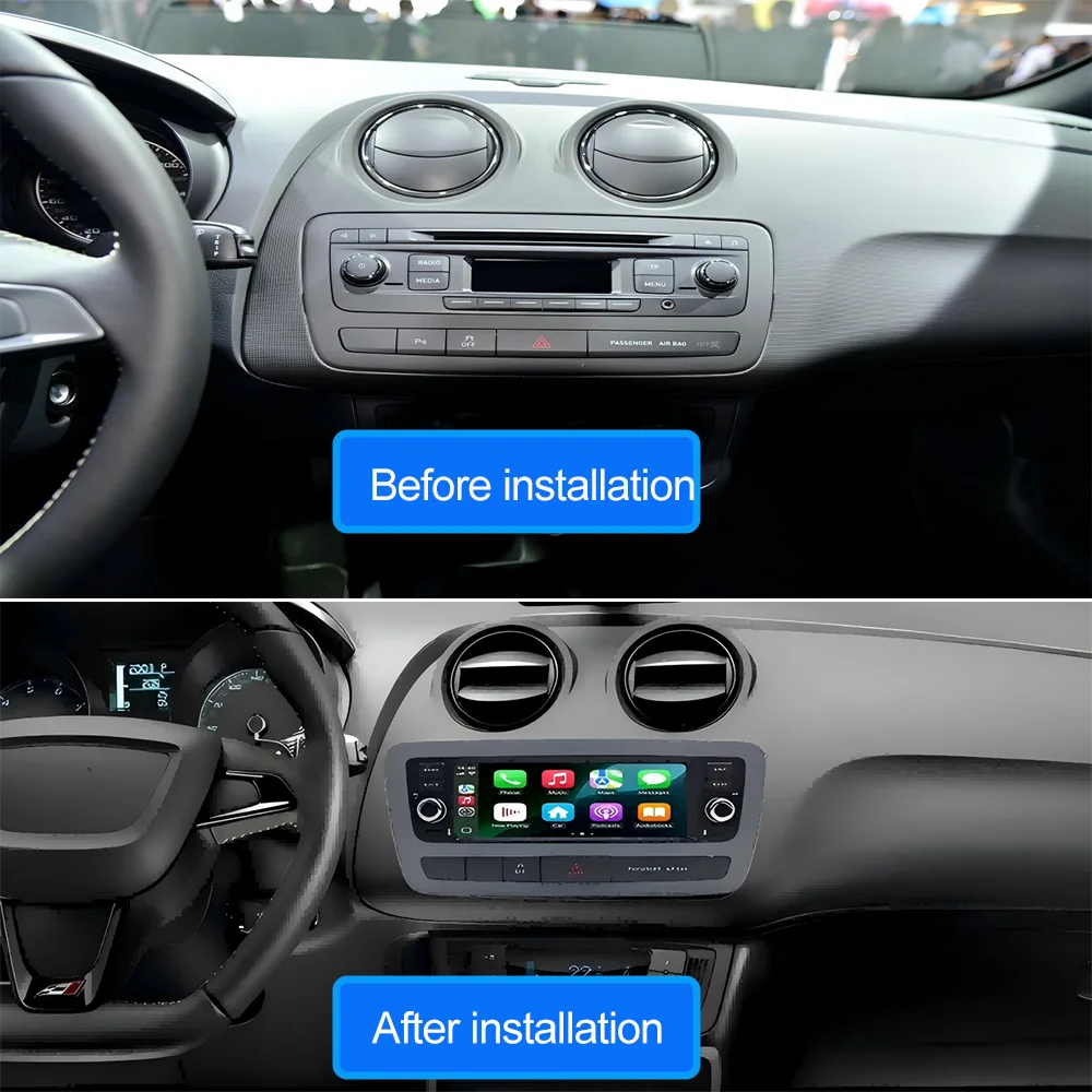 Hangmanjia Android13 Car Radio For SEAT Ibiza 6J IV 4 2012-2015 Multimedia Video Player GPS Wireless Carplay Auto DSP Stereo DVD