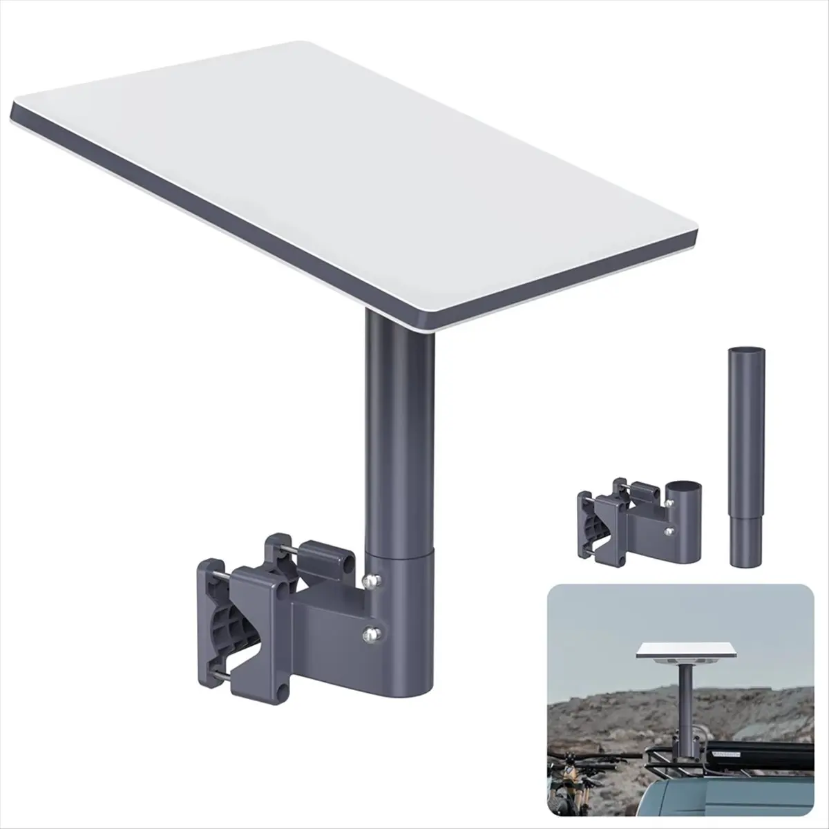 SK0084 for Mini RV Ladder Mount Mini Roof Rack Mount Mini Pole Clamp Mount with Pipe for RVs