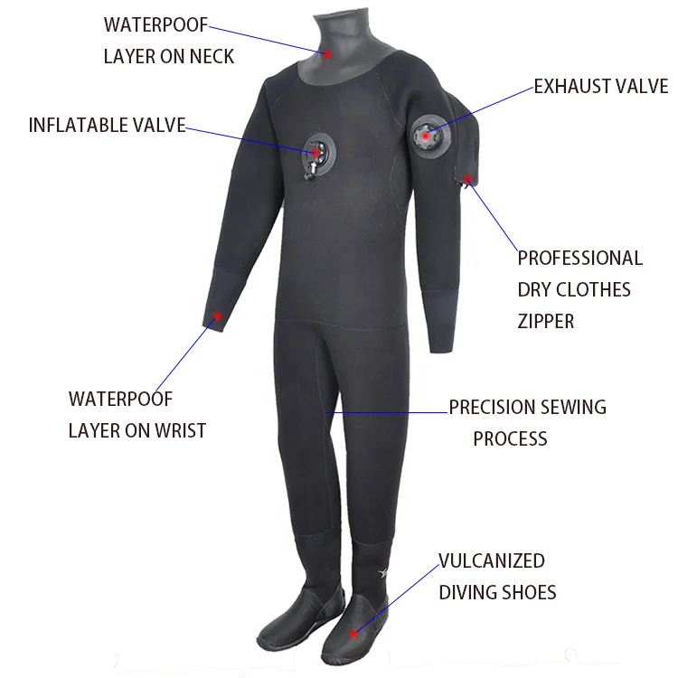 OEM Factory Water Rescue Drysuit Diving Neoprene Dry Suit With Best Quality - Image 3