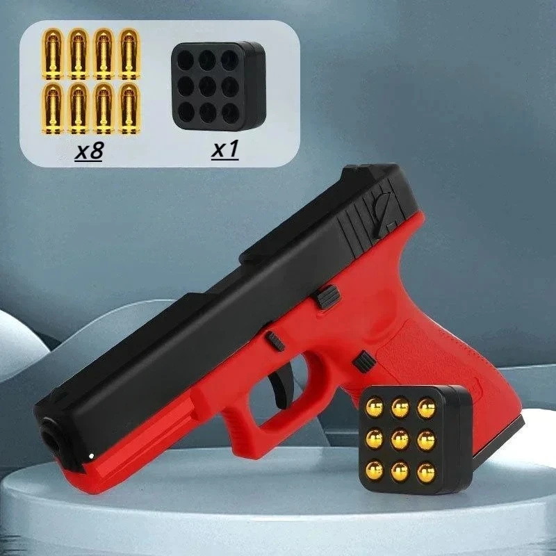 Automatic Shell Ejection Pistol Toy Gun Blaster Model Props For Adults Kids Outdoor Cs Games Interactive Prop Gifts For Boys
