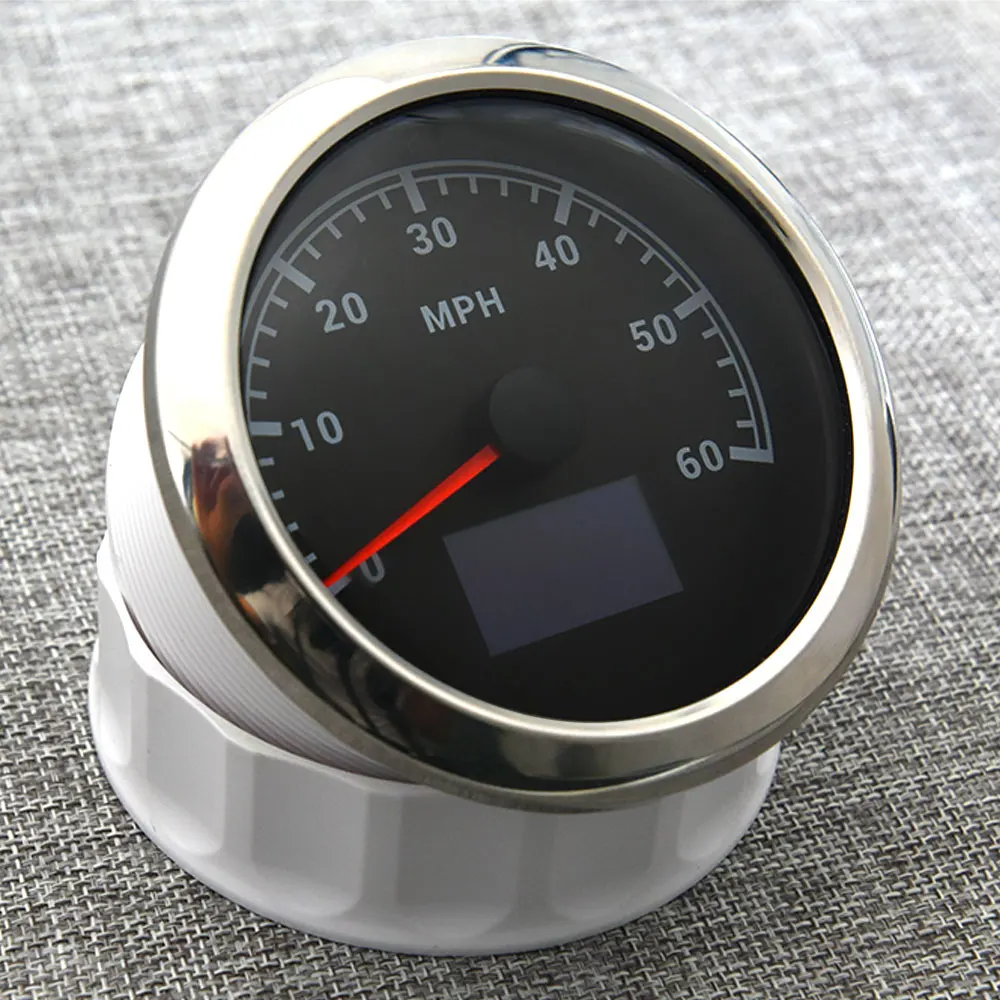 85MM 60/120MPH GPS Speedometer With GPS Antenna 7 Color Light Digital Odometer With COG Trip Mileage For 12V 24V Car Boat Marine