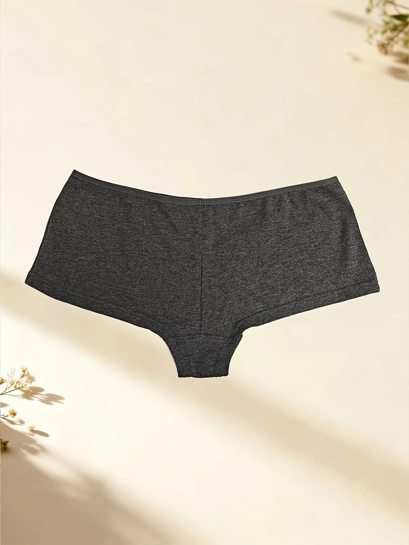 3-piece simple solid color low-waisted women's briefs, seamless leggings, safety pants, sporty, comfortable and soft women's und