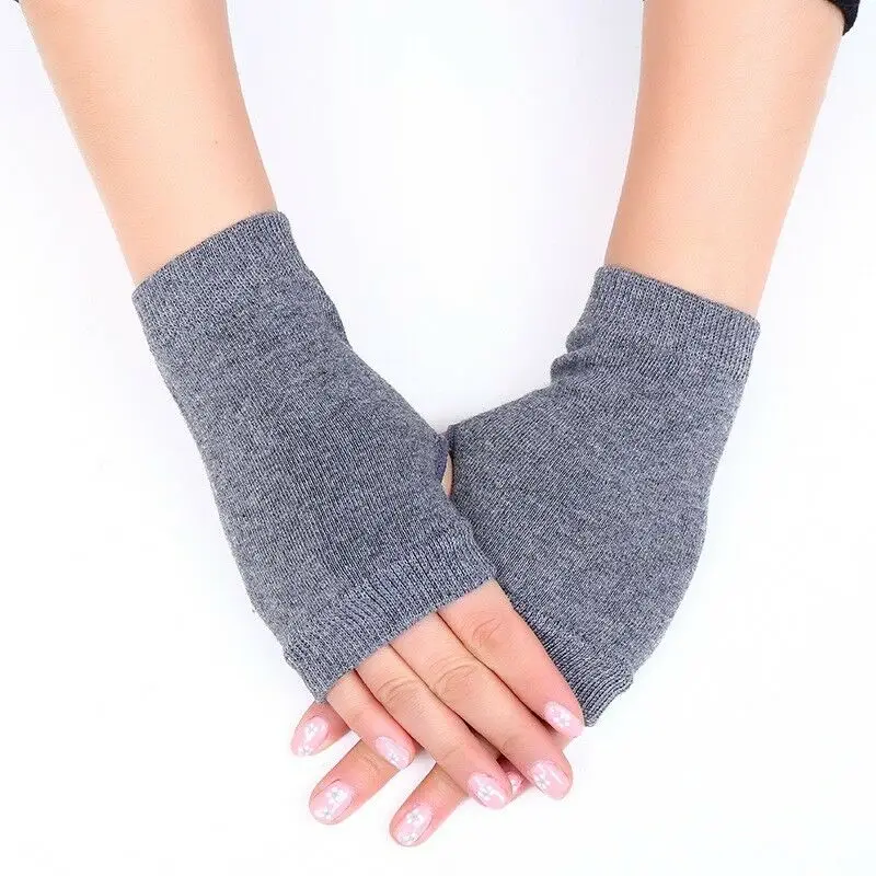 Winter Autumn Wrist Arm Hand Arm Warmers Women Men Knitted Long Fingerless Gloves Sleeve Soft Warm Mitten Elbow Mittens 2023 New