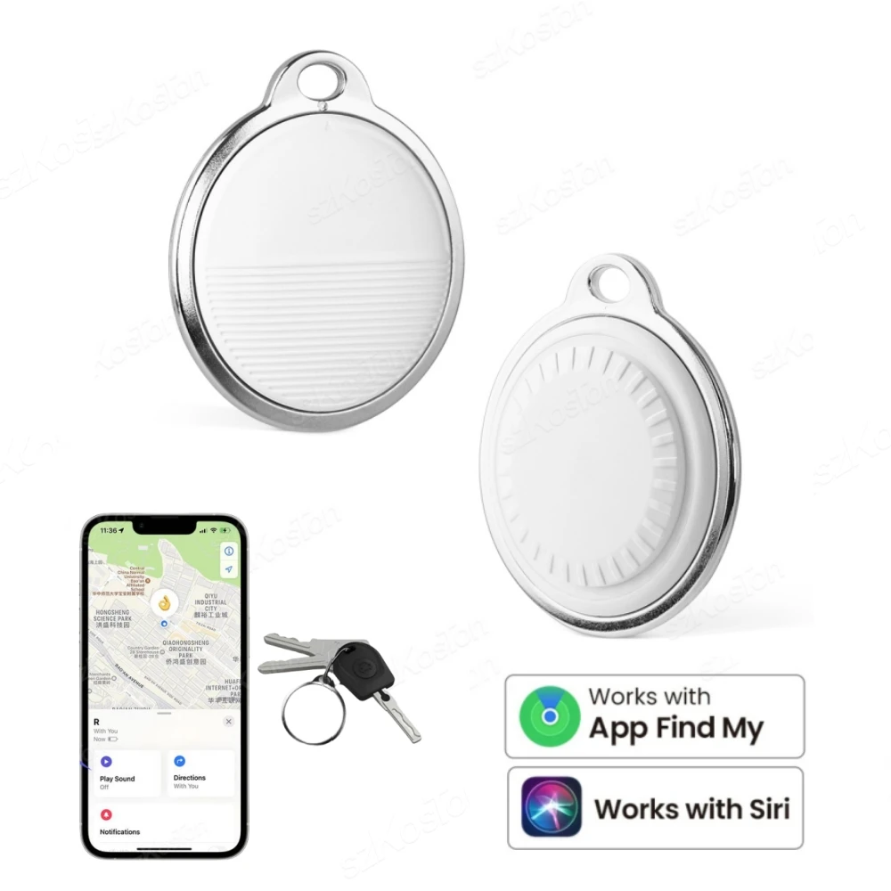 Smart GPS Tracker Work with IOS Find My APP Anti Lost Item Locator for iPhone Luggage Bag Key Finder Bluetooth-compatible