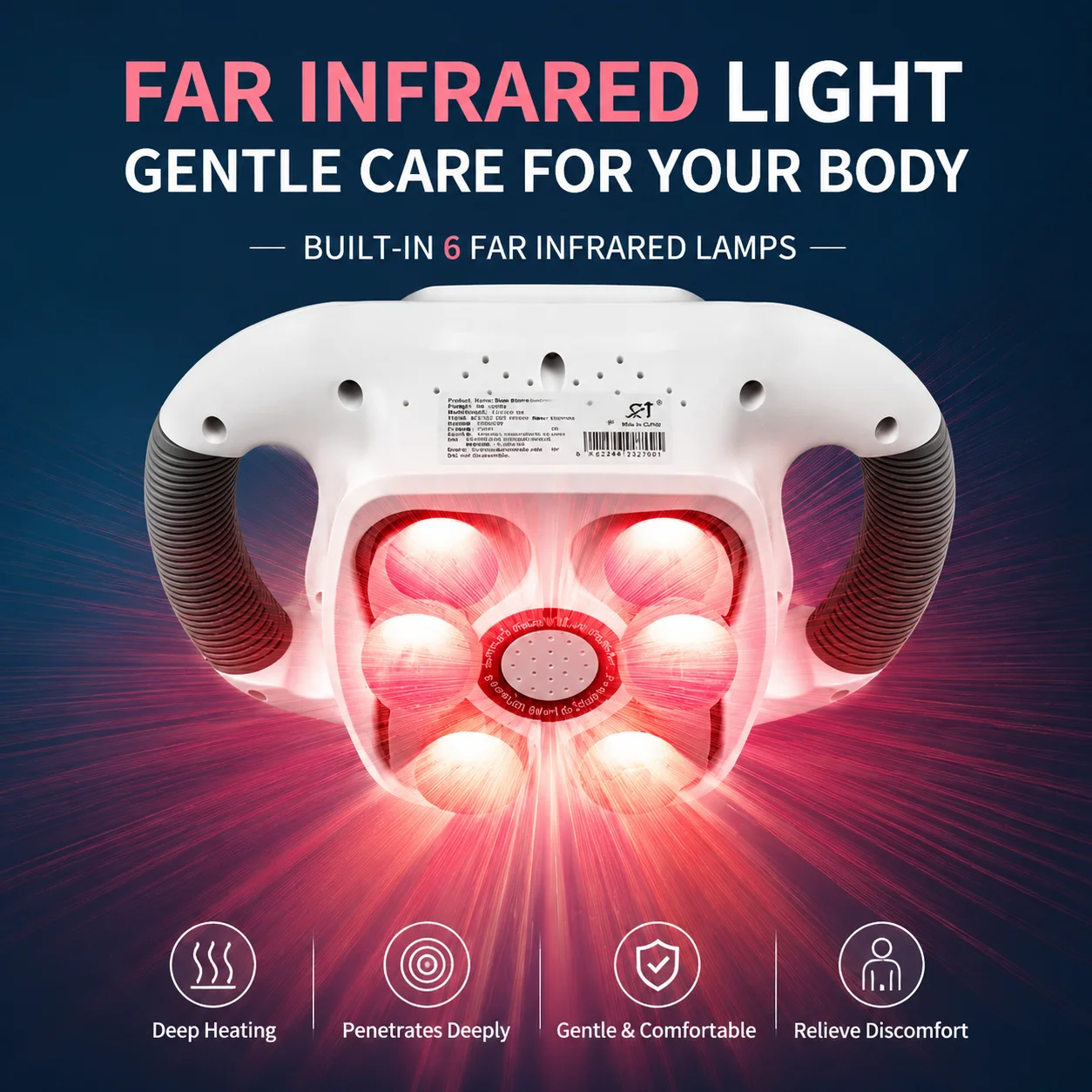 Electric Percussion Massager 4 Heads Deep Tissue Vibration for Neck Back Waist Pain Relief Full Body Muscle Therapy Hammer