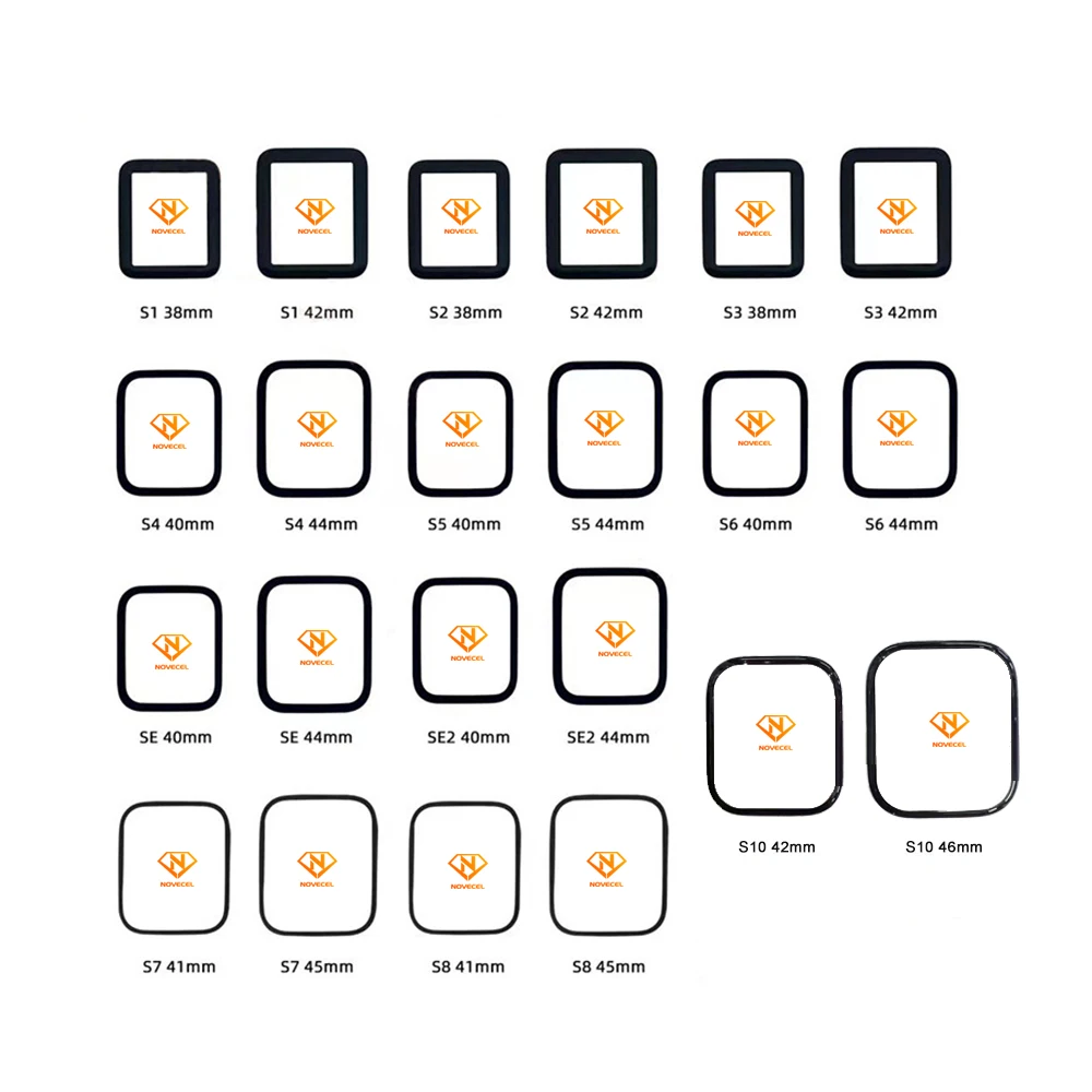 Novecel 5 szt. Szkło dotykowe LCD z OCA do Apple Watch Series 11 10 9 8 7 6 5 4 3 49mm 45mm 42mm 44mm 46mm — zdjęcie produktu 2