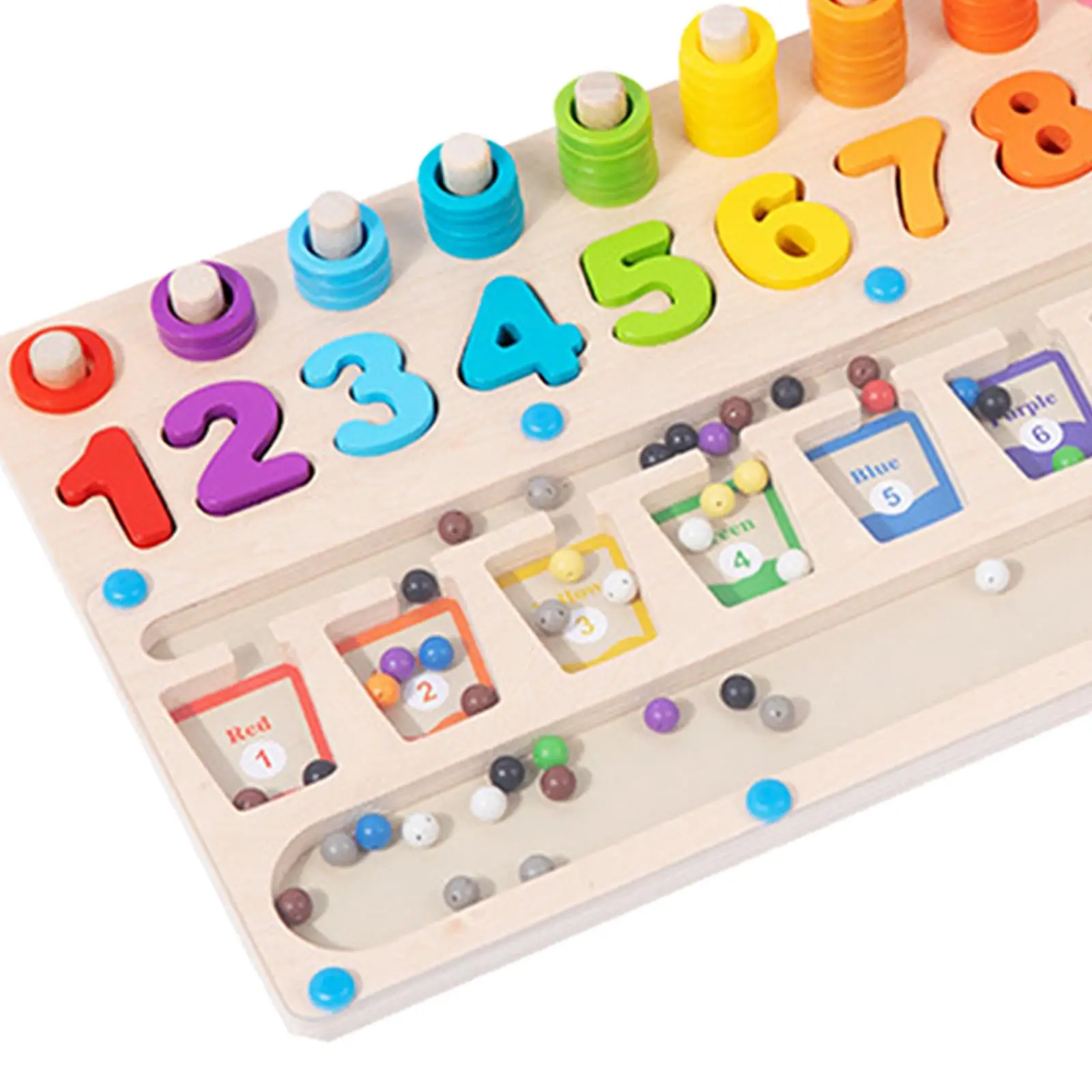 Tablero de conteo de clasificación de colores, juegos de mesa educativos de iluminación de matemáticas, tablero de rompecabezas de conteo de aprendizaje a juego de colores para niños y niñas