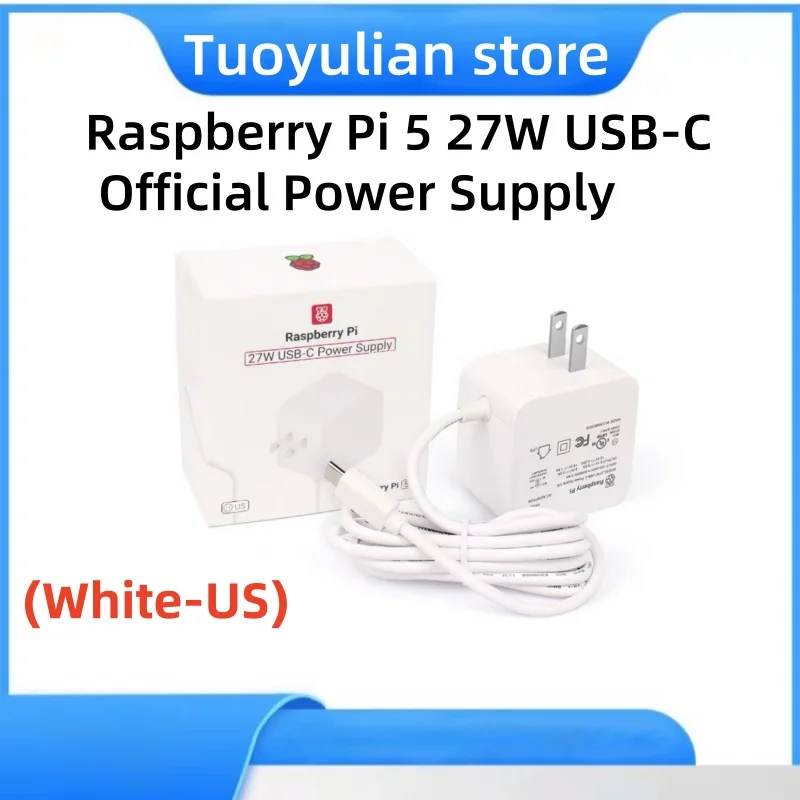 

Официальный блок питания для Raspberry Pi 5, 27 Вт, официальный источник питания в, 5 А, адаптер поддерживает стандарт PD
