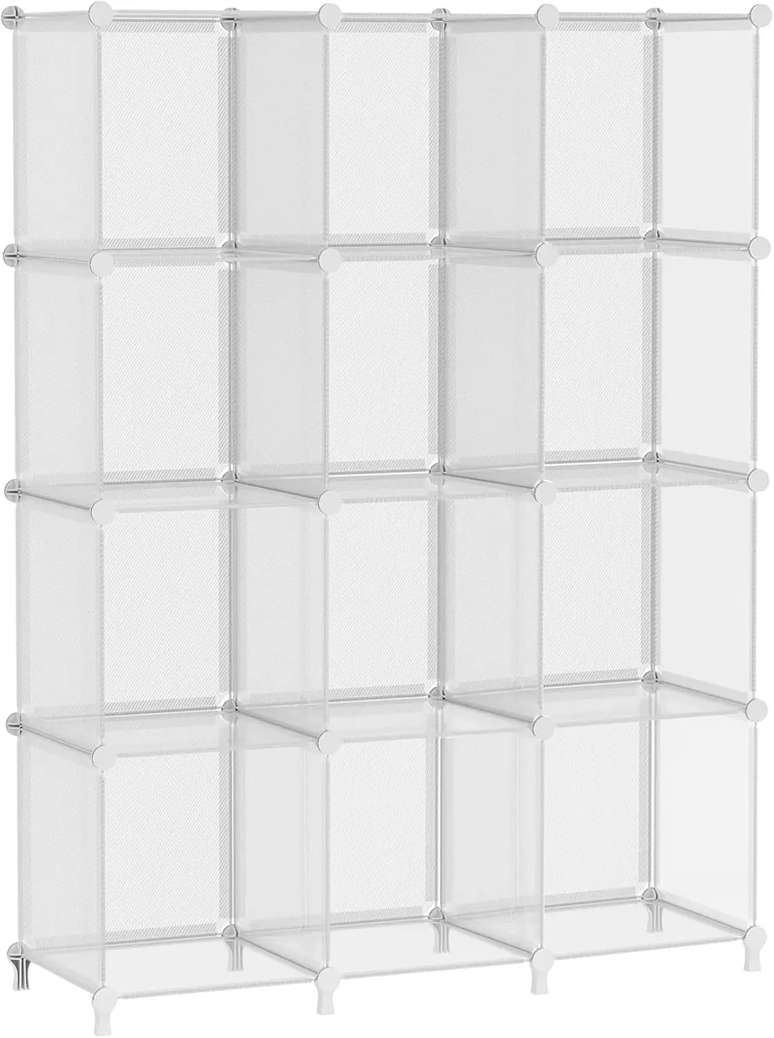 

Cube Storage Organizer, Closet Organizers and Storage, 12 Cube Shelves Bookshelf, DIY Stackable Plastic Clothes Organizer She