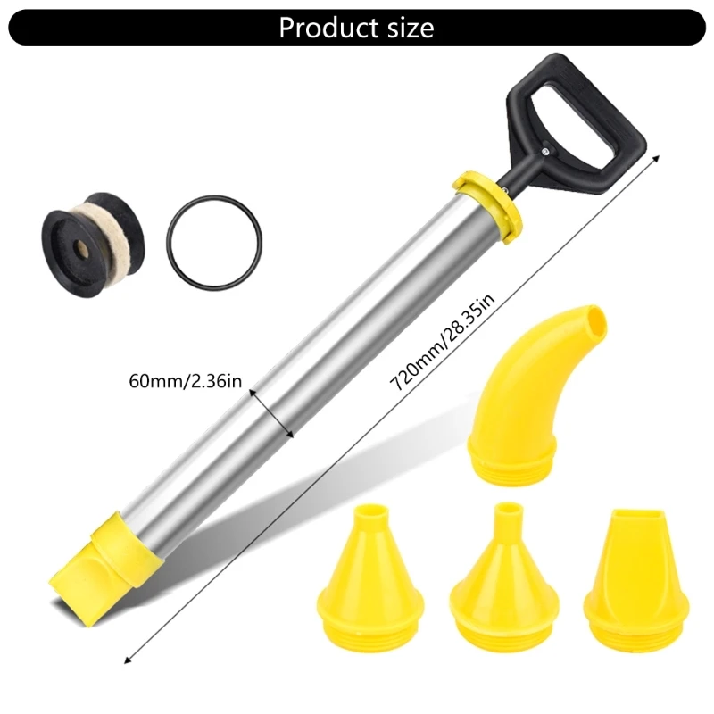 Portable Sturdy Stainless Steel Cements Caulks Tool with Double Nozzles Accessory for Home and Construction Use