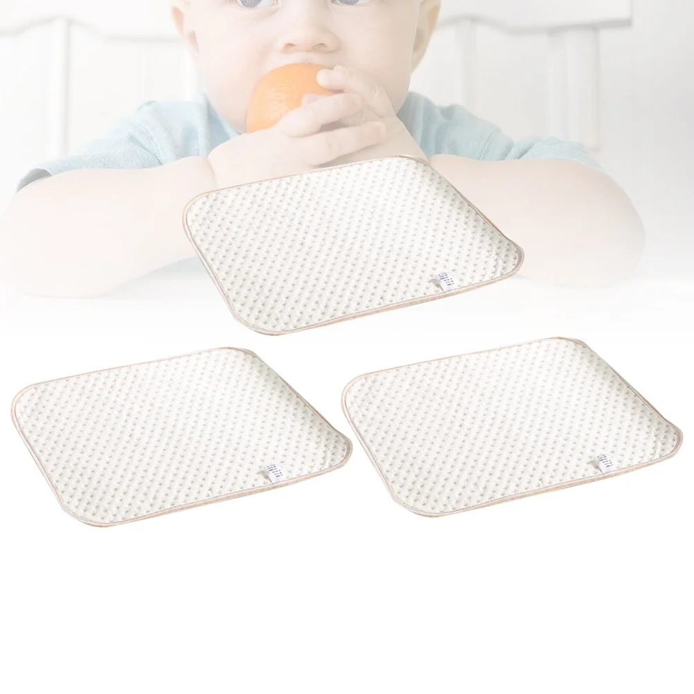 3 قطعة منصات سرير الطفل مقاوم للماء حفاضات القطن ماصة تنفس Underpads الرضع حديثي الولادة وسادة سرير بيبي الأساسية #2