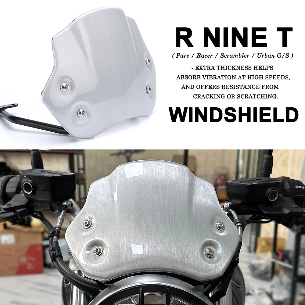 Für BMW R NINE T Racer RNINET R9T Pure Scrambler Rninet Urban G/S Neue Motorrad Windschutzscheibe Aluminium Windabweiser Windschutzscheibe